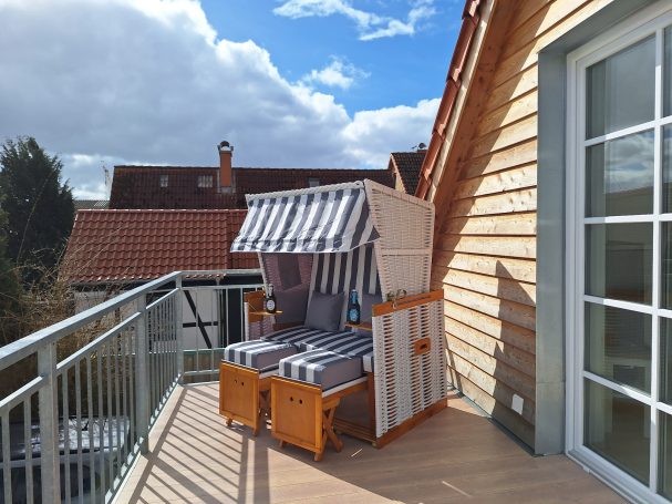 Balkon mit Schleiblick